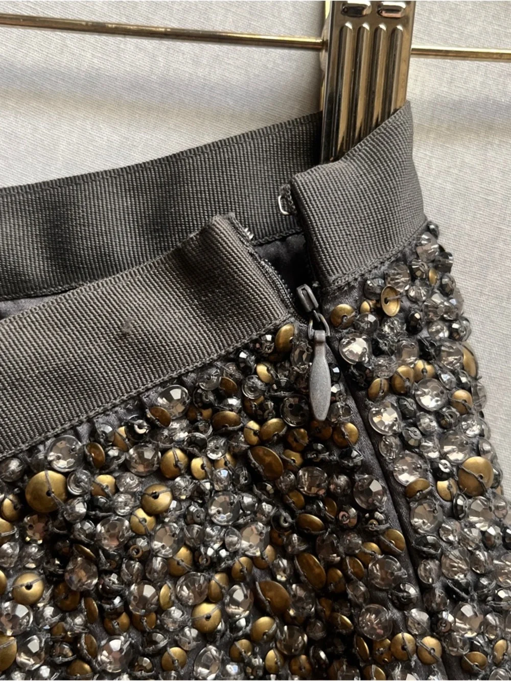 Haute Hippie Beaded Silk Mini Skirt Embellished XS - Picture 5 of 10